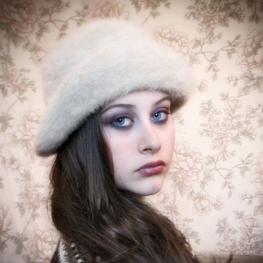 60s beige Fluffi by Marida hat, made in England